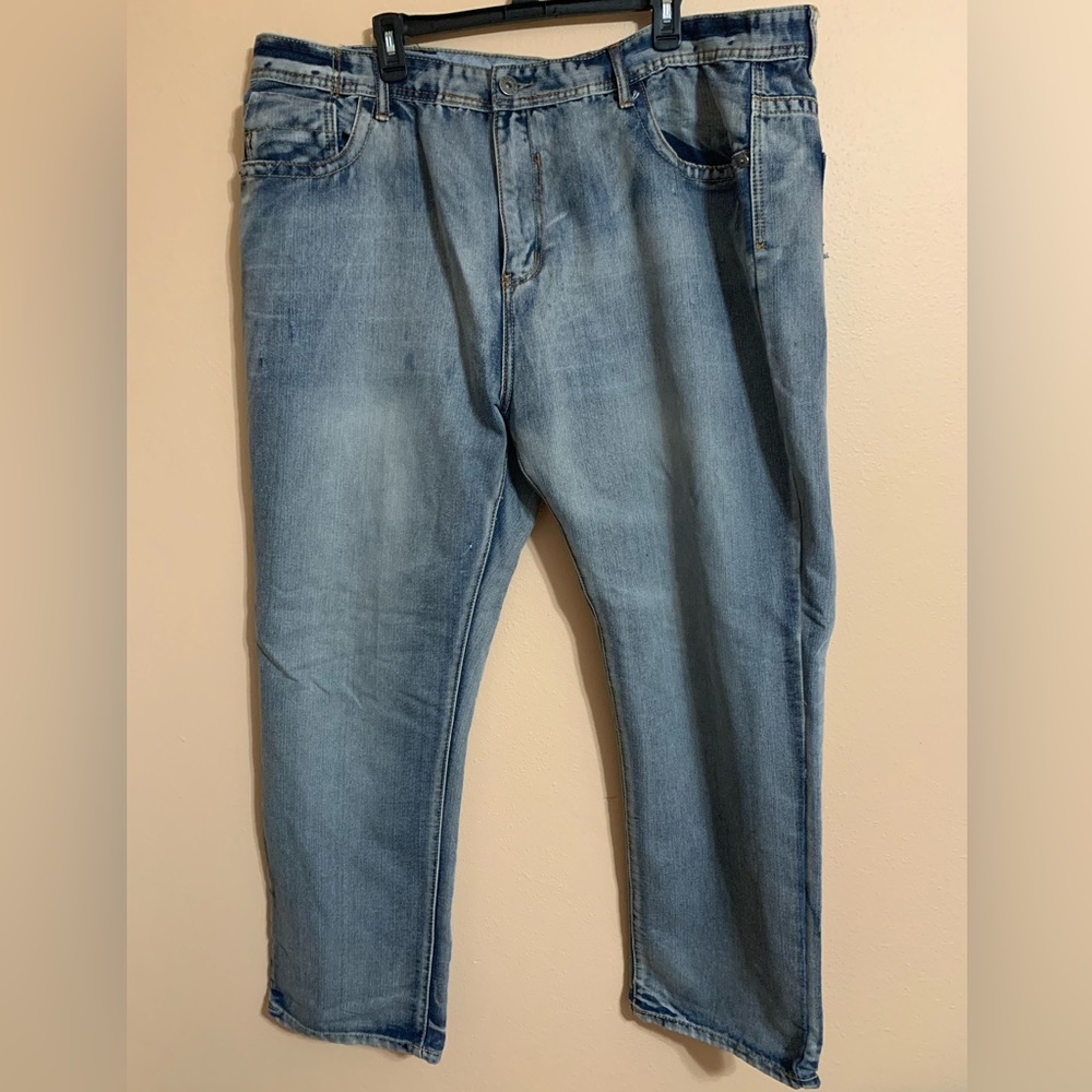 Royal Blue Relaxed Fit Jeans Straight Fit 48x32